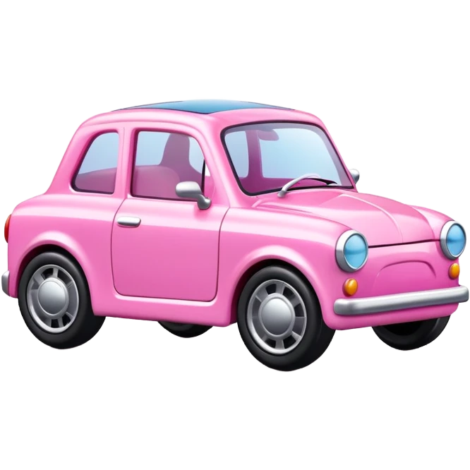 Pink toy car emoji