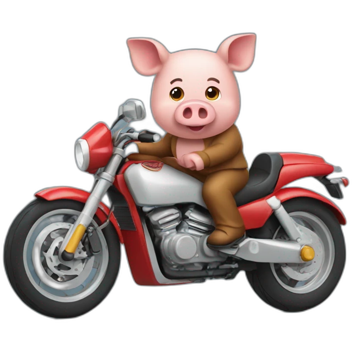 Cochon sur moto emoji