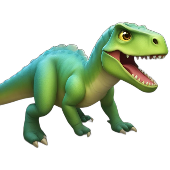 Un dinosaure pète sur chat emoji