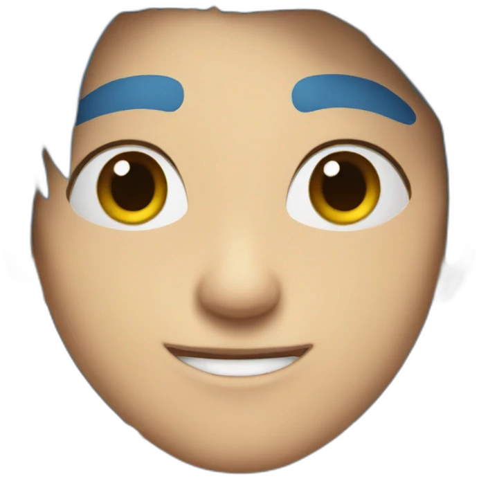 Ninja youtuber with blue hair emoji