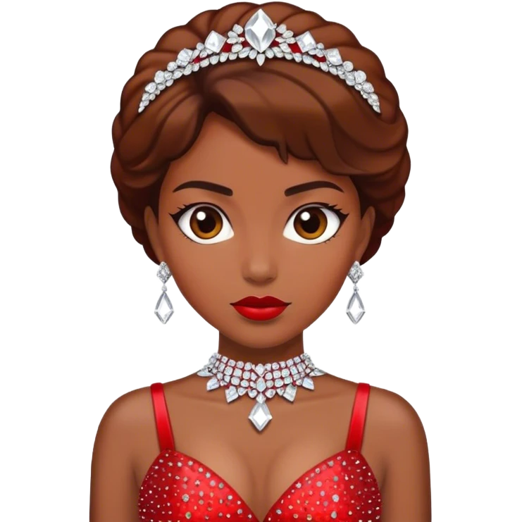 Lady in red bling  emoji