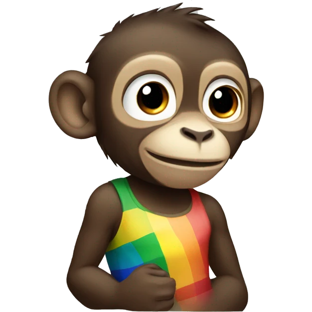 Pride monkey emoji