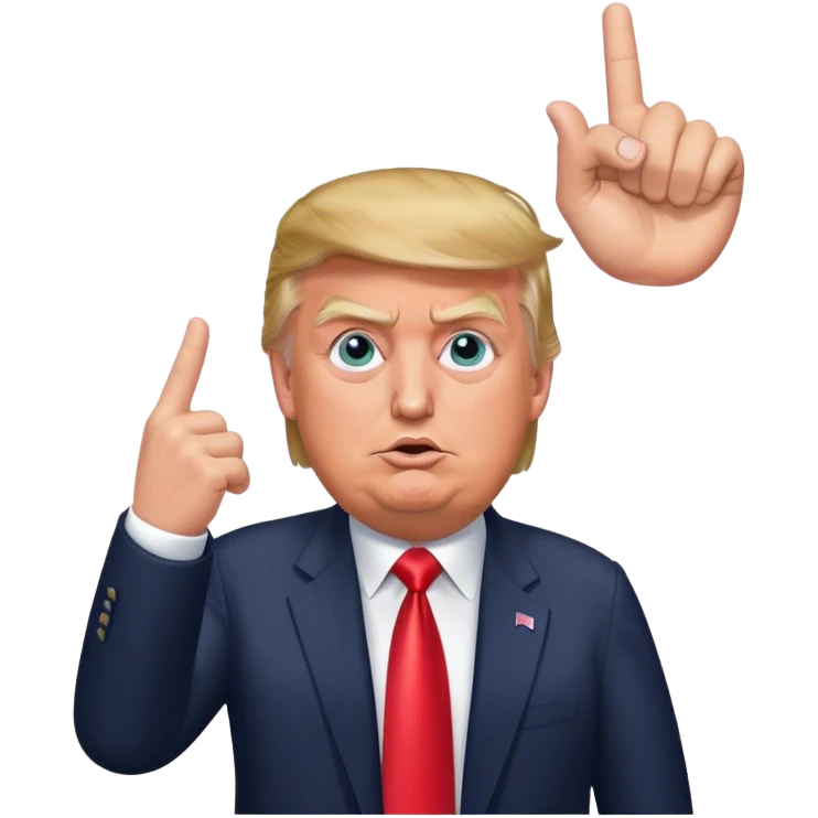 donald trump flipping someone off emoji