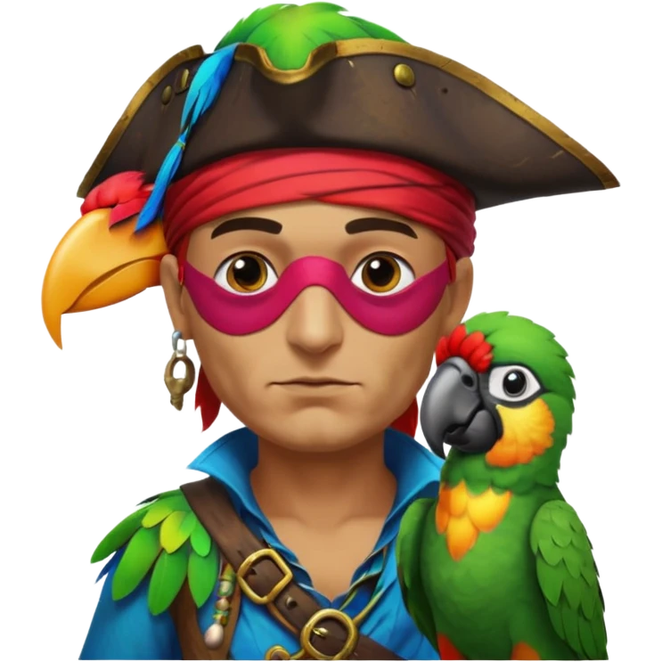 pirate and parrot emoji
