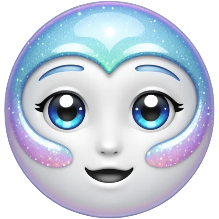 white glory glitter emoji