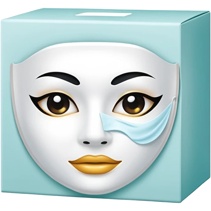 a beauty box of skincare white mask pack emoji
