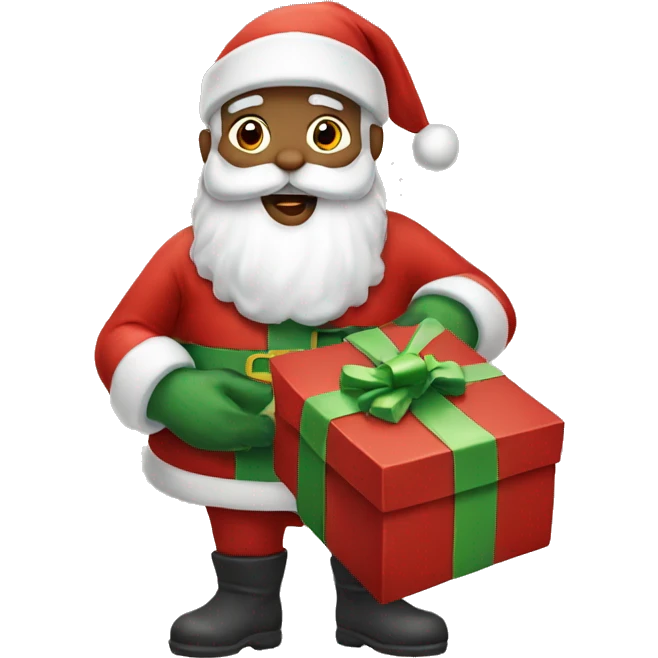 Santa Claus holding presents emoji
