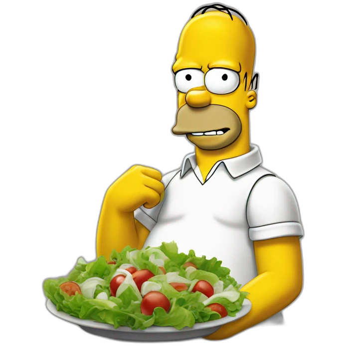 Homer Simpson qui mange de la salades emoji
