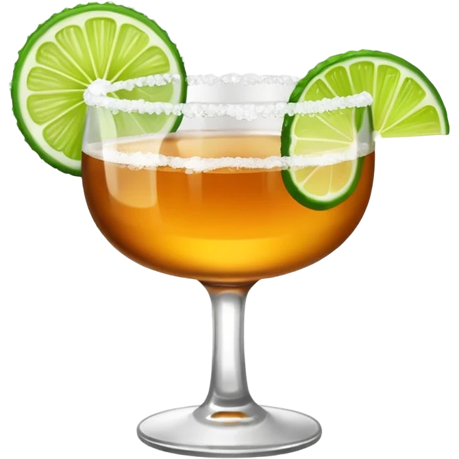 Margarita in a whiskey glass emoji