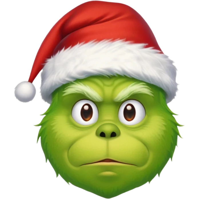 The grinch with santa hat emoji