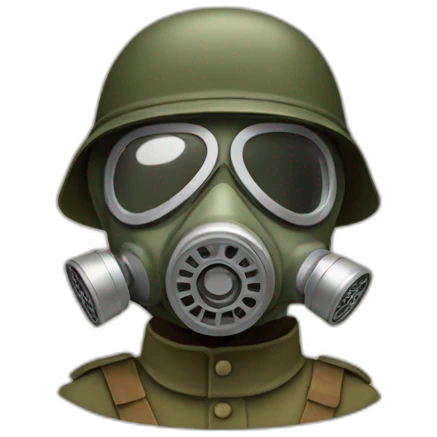 ww1 soldier wearing a gas mask emoji