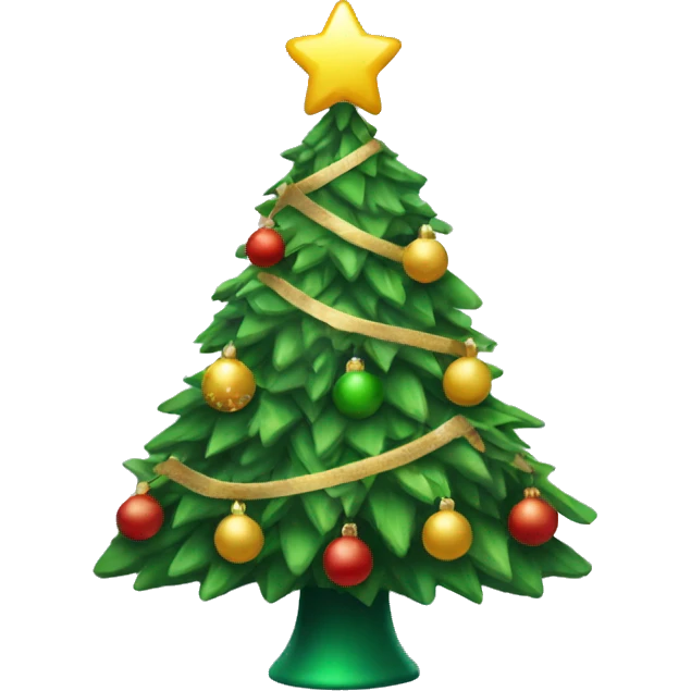 Festive Christmas tree emoji