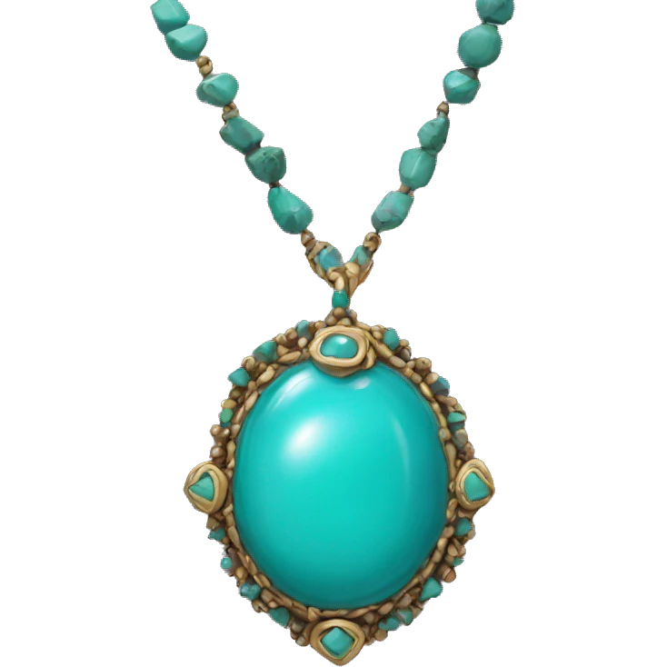 Turquoise necklace emoji
