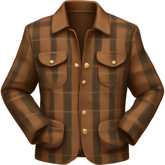 Plaid brown jacket  emoji