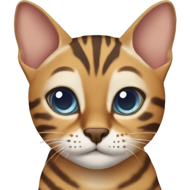 Two bengal cats emoji