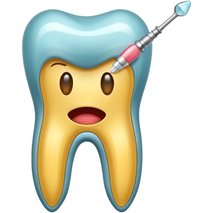 endodoncia dental con lima emoji
