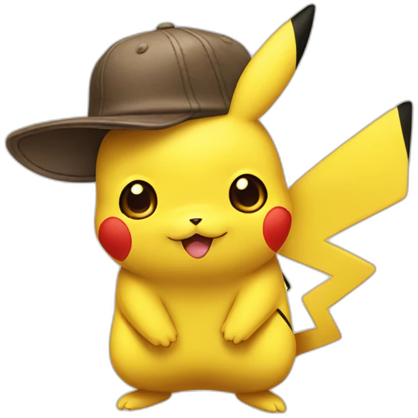 pikachu wearing hat emoji