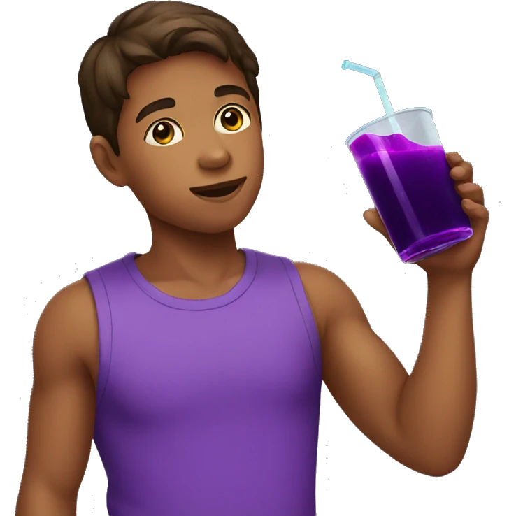 kid drinking purple juice  emoji