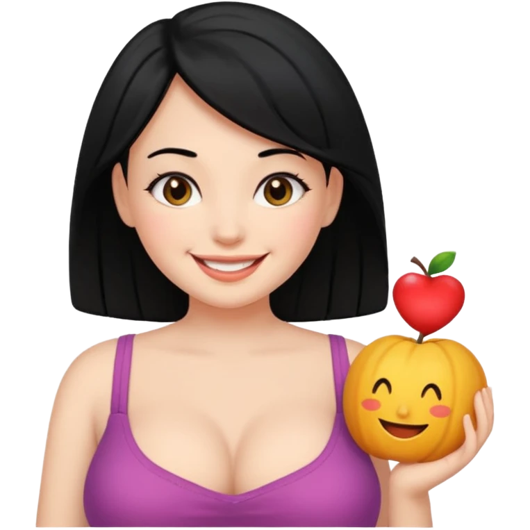 Big tit black hair girl emoji
