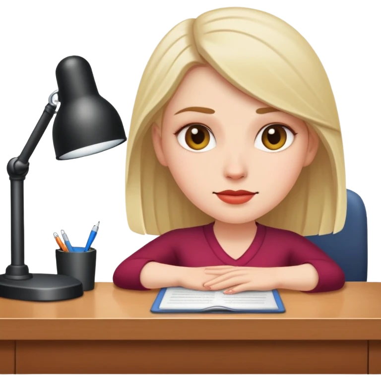 white woman under desk emoji