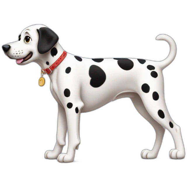 Dalmatian wags his tail emoji