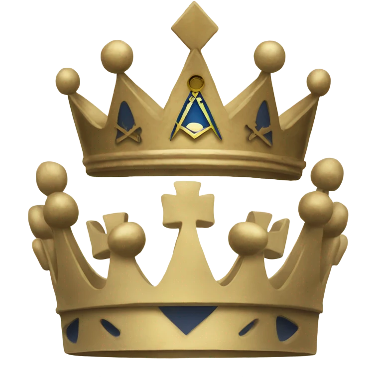 Crown with Masonic logo emoji
