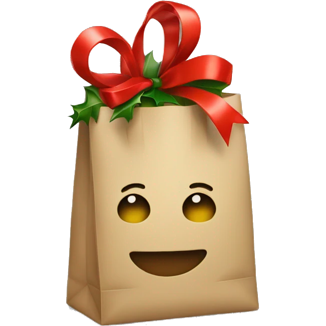 Christmas bag emoji