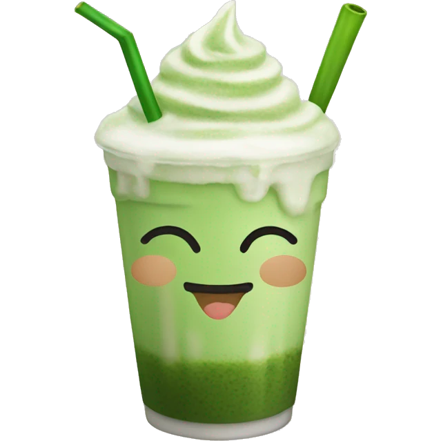 Iced matcha latte emoji