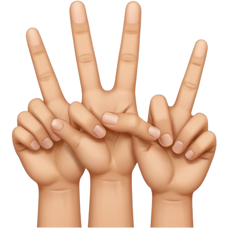 Hands with one finger down, and four fingers up emoji