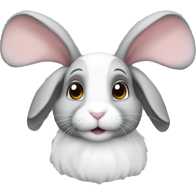 lop ear gray rabbit emoji