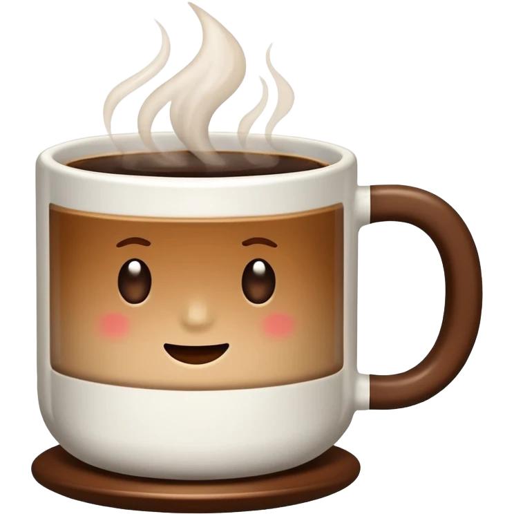 plain mug of steaming coffee emoji