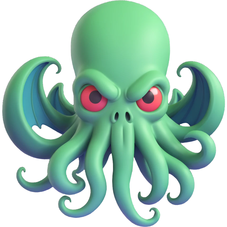 Cthulhu scared emoji