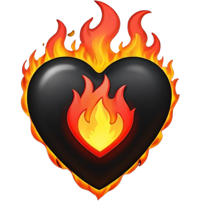 black heart on fire emoji