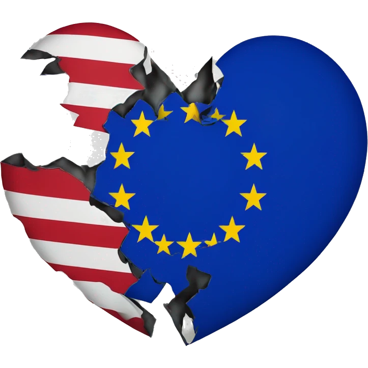 EU flag broken heart emoji