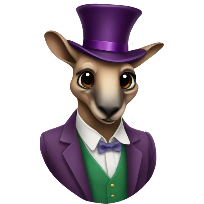 kangaroo with joker mask emoji