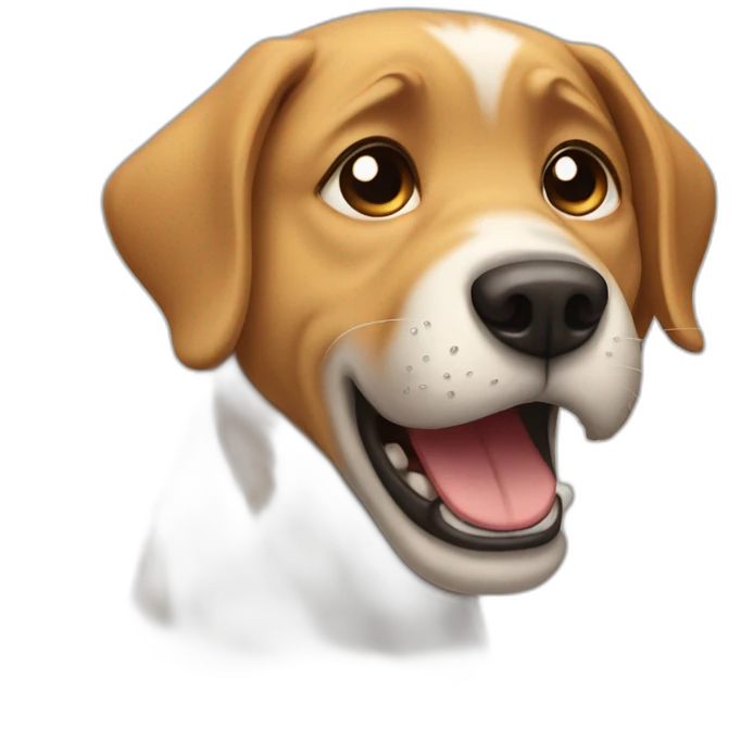 Dog crying in the corner emoji