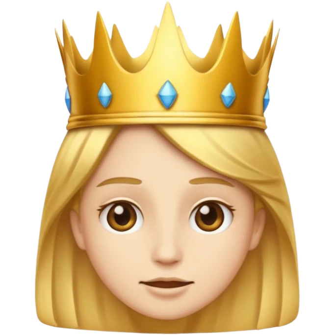 
“Please design an emoji with this face 😌 and add a crown on top of it.”

 emoji