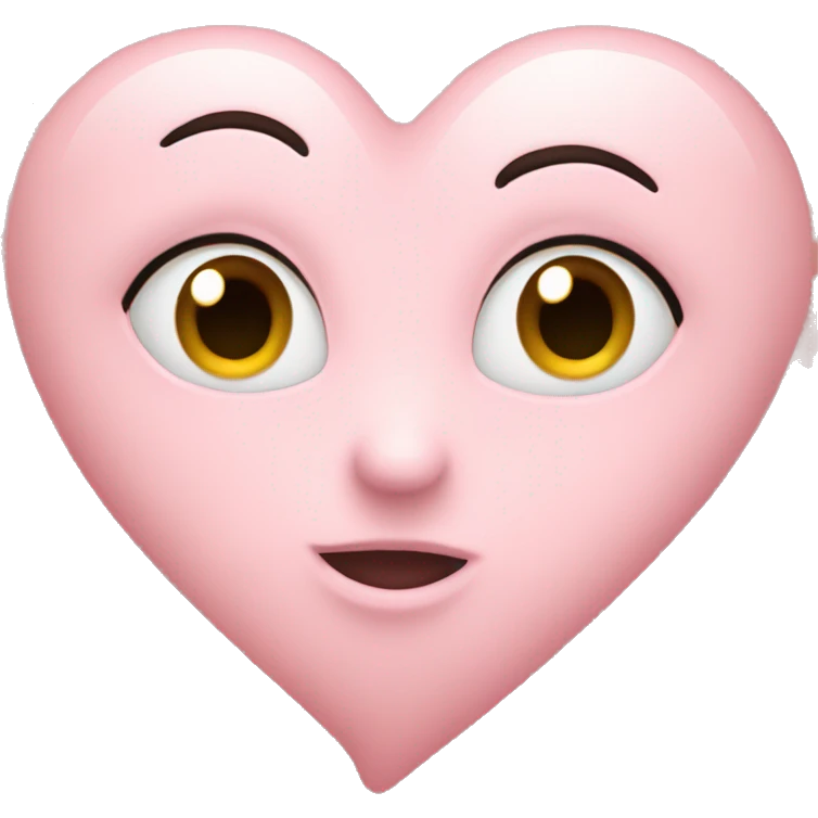 Light pink heart, powder pink shade emoji