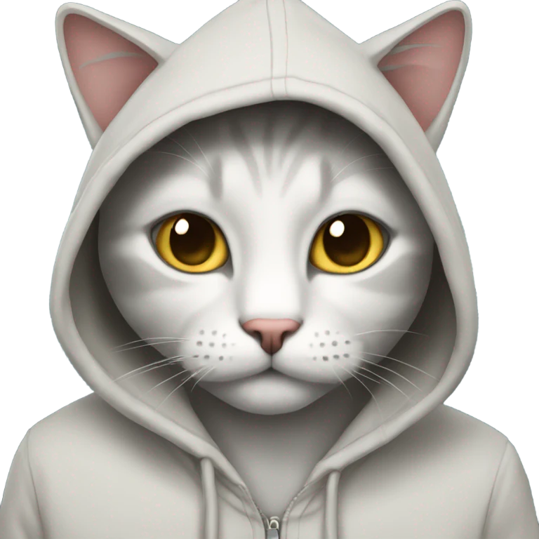 cat with a hoodie emoji