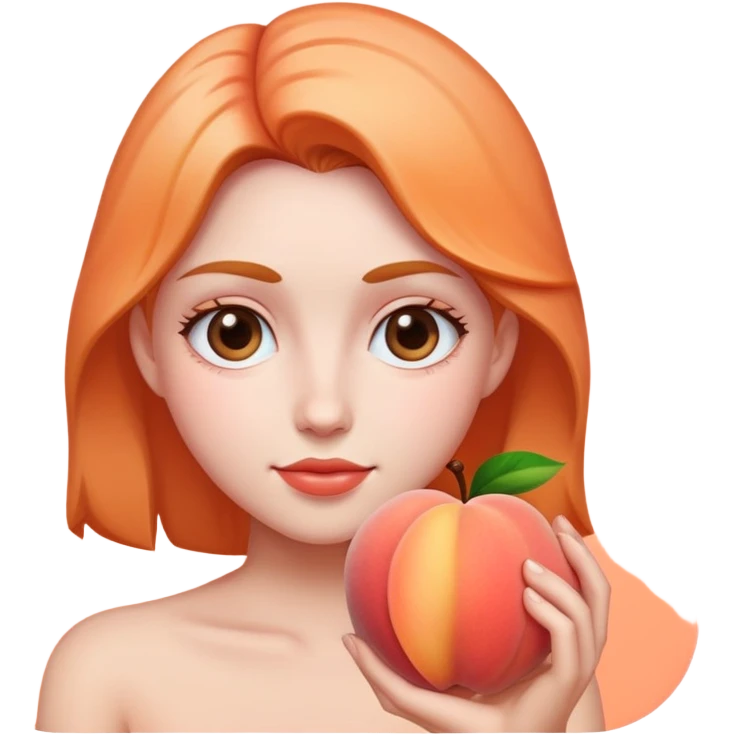 person eating a peach emoji