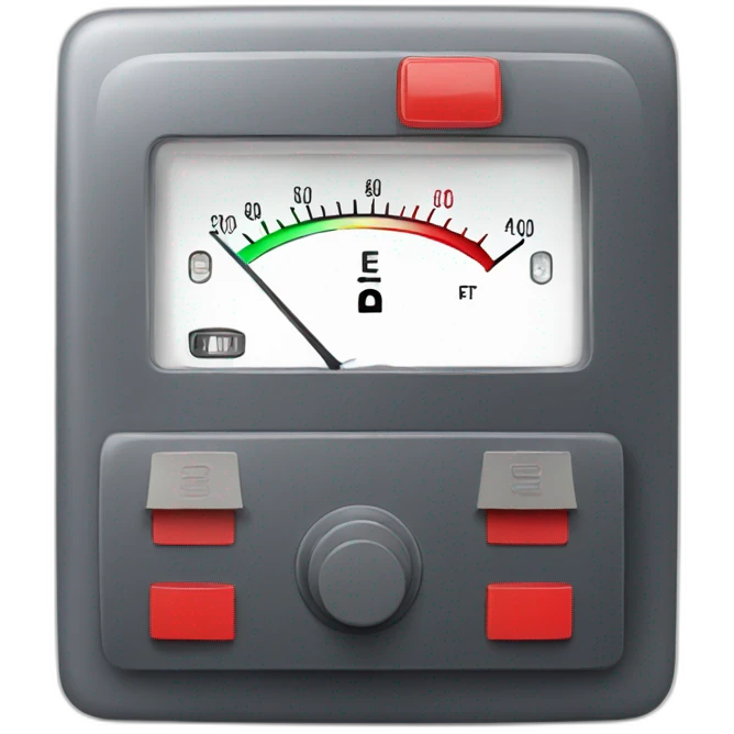 An electrical meter with a red switch emoji
