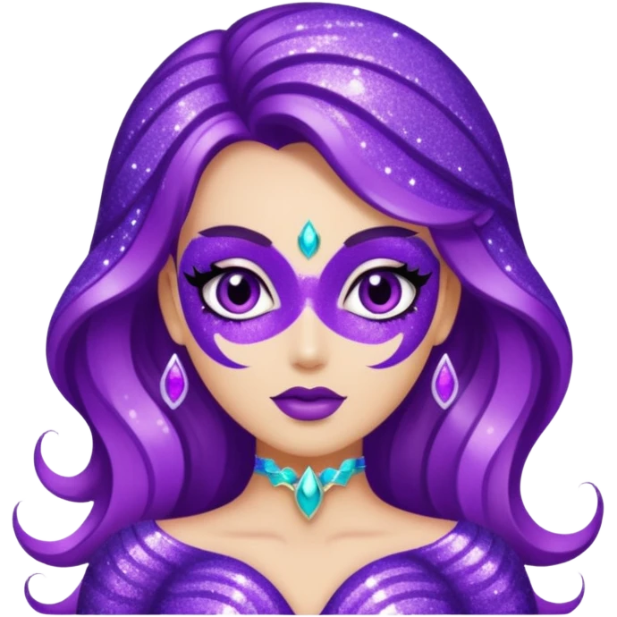 glitter purple siren emoji