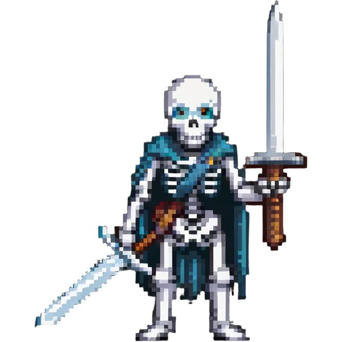 skeleton with a sword emoji
