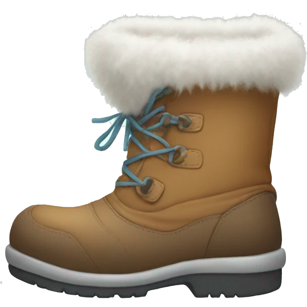 Fluffy winter boot emoji