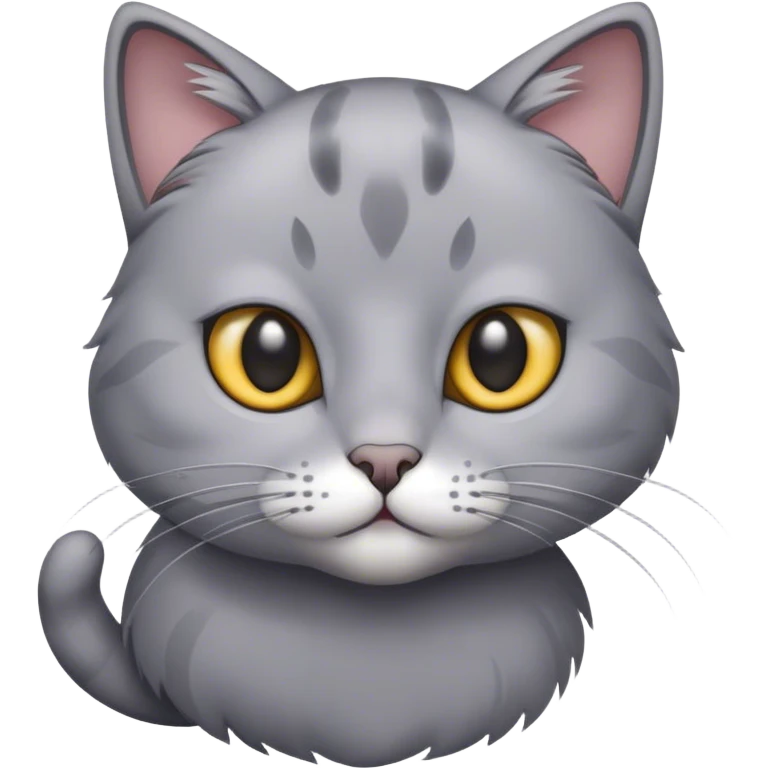 Grey cat emoji
