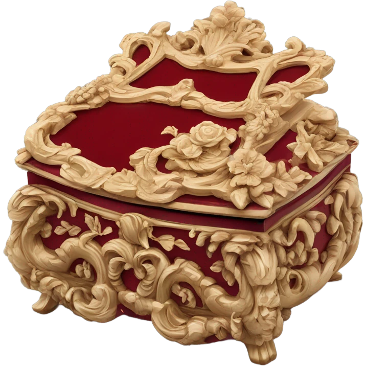 rococo red jewelry box emoji