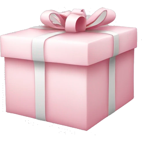 Light pink Christmas gifts under a white Christmas tree  emoji