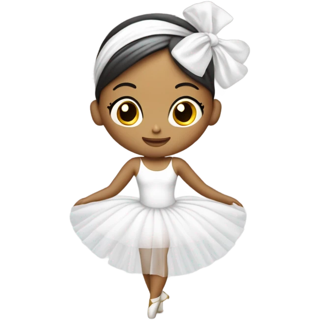 bailarina de ballet vestida de blanco  emoji