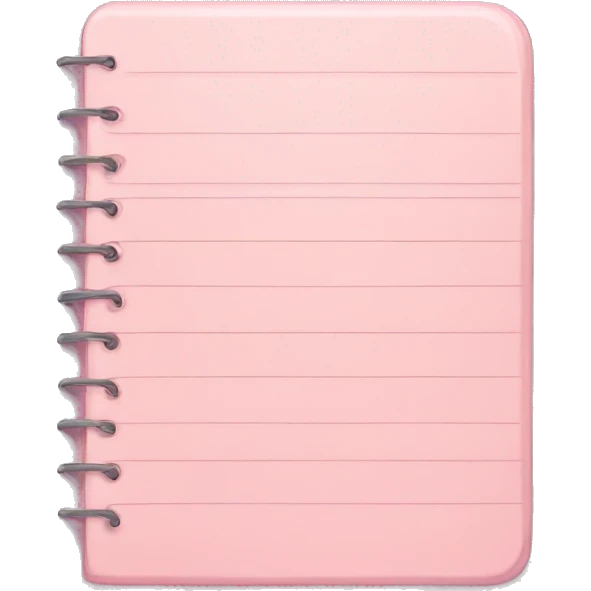 light pink notepad emoji