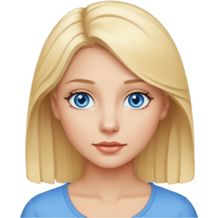Make me a blonde woman with blue eyes  emoji